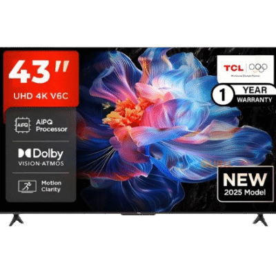 TCL 43″ V6C 4K HDR Google TV – 43V6C (New 2025) SPECIAL OFFER!!